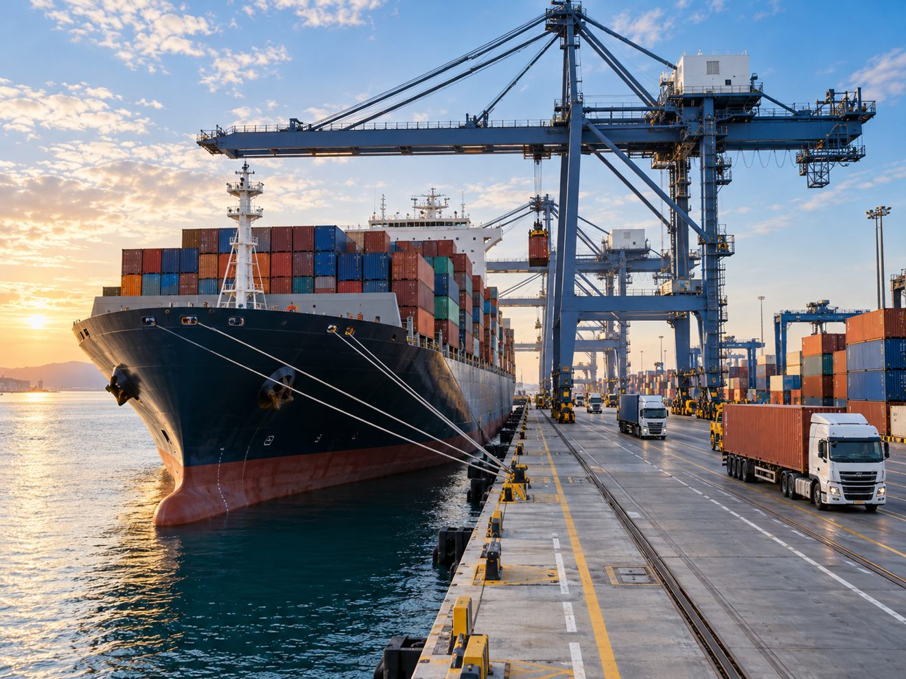 International cargo shipping and global trade