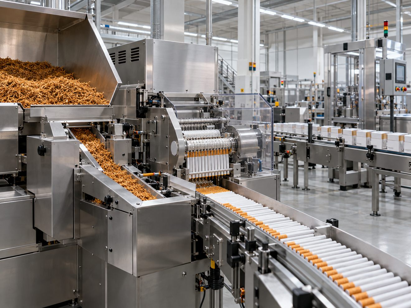 Tobacco and cigarette machinery